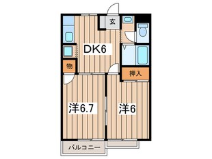 スカイハイツＢ棟の物件間取画像